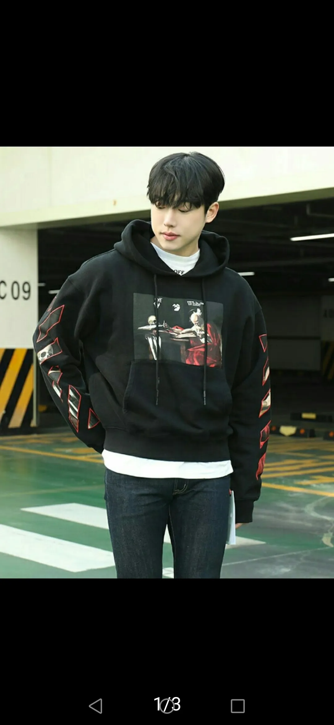 ♻️💯Upper body reference model picture❤️ Top tested version OFFWHITE OW Caravaggio Skeleton Old Man Oil Painting for Male and Female Couples Pure Cotton Loose Religious Round Neck Pullover Hoodie Sweatshirt Exclusive version on the market, zp’s sales once hit a new high. Both the front and rear panels are printed using Kornit's digital direct printing process, with 7 colors sprayed and glazed solid film, giving the printing a jelly-like feel. The printing gradient is gentle, the texture is clear, and the color contrast is obvious. The fabric is made of 480g large fish scale pure cotton terry fabric, which is launched in a big way and has full drape. It can be compared with all versions on the market and is synchronized. Brand new 21s collar label, washed, hang tag, all customized. Size chart